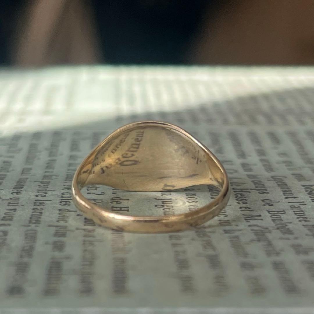 英国　イギリス　ヴィンテージ　9金　9k シグネットリング