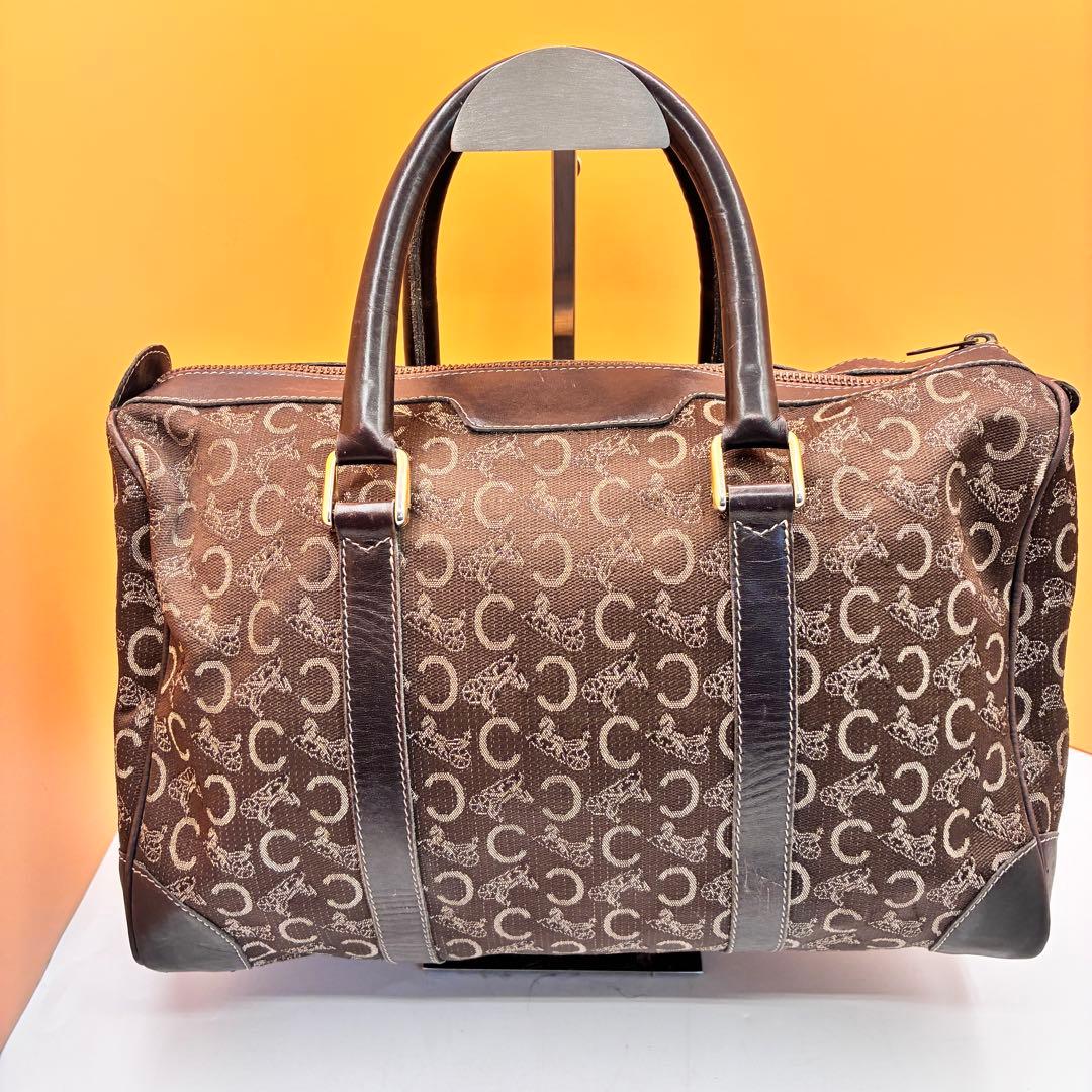 CELINE セリーヌ マカダム柄 ボストンバッグ トラベル オールドセリーヌ