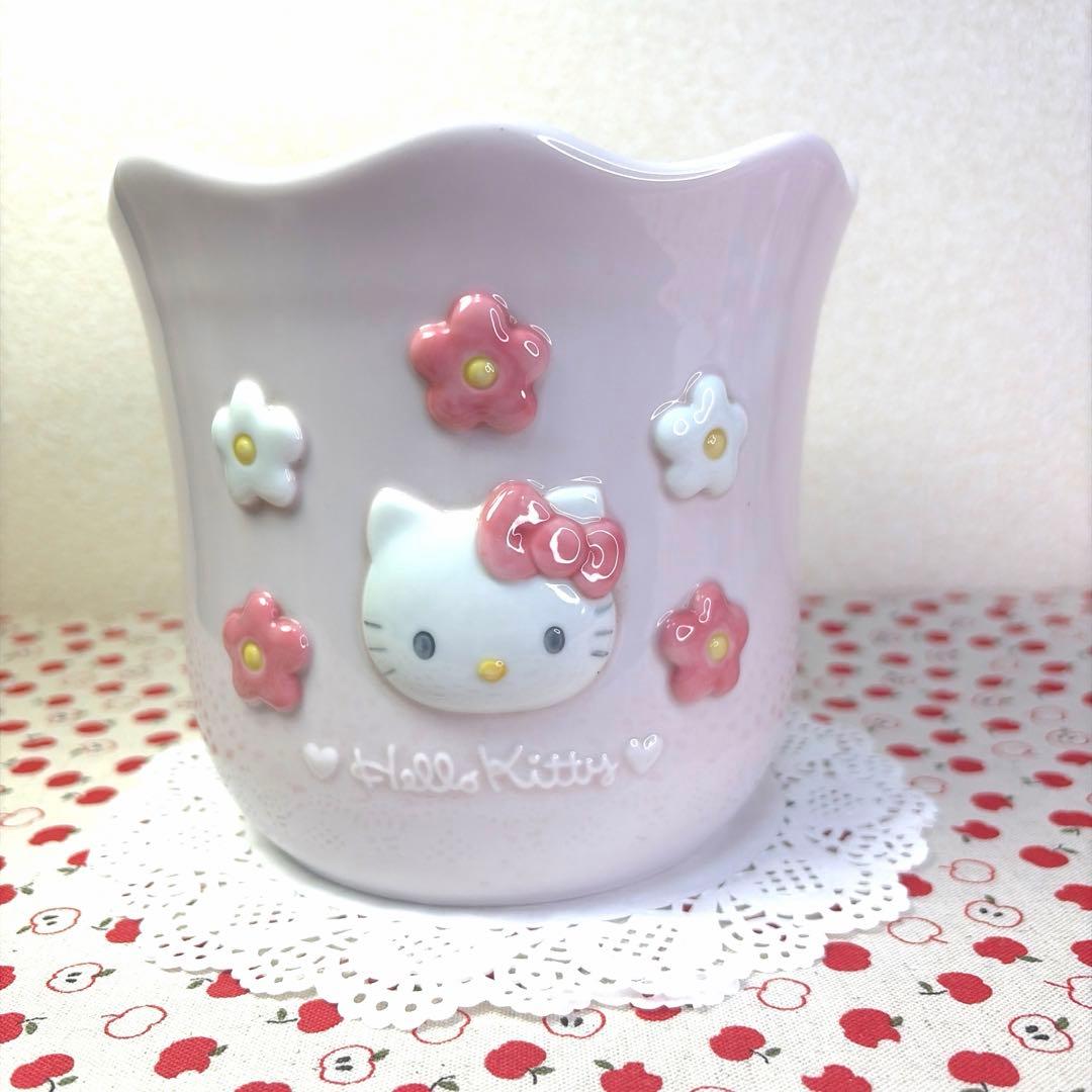 【ももんがさま専用】ハローキティ 陶器製 プランター 植木鉢 サンリオ レトロ