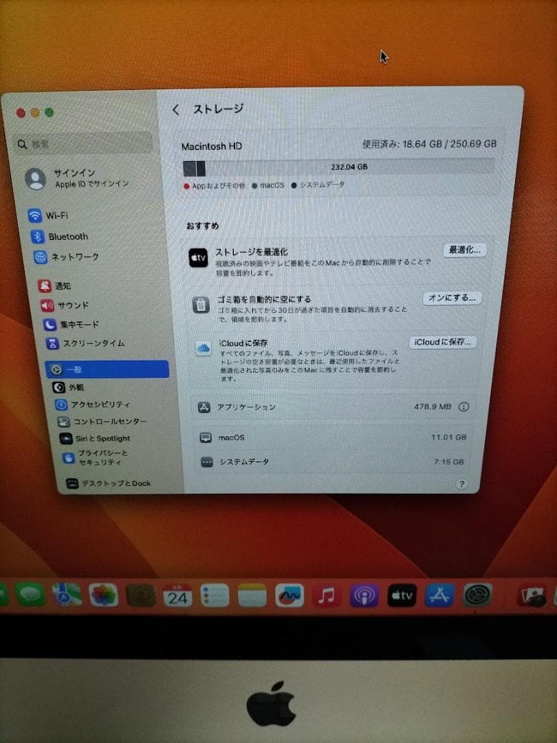 Apple iMac 21.5インチ 本体 +SSD+16GB