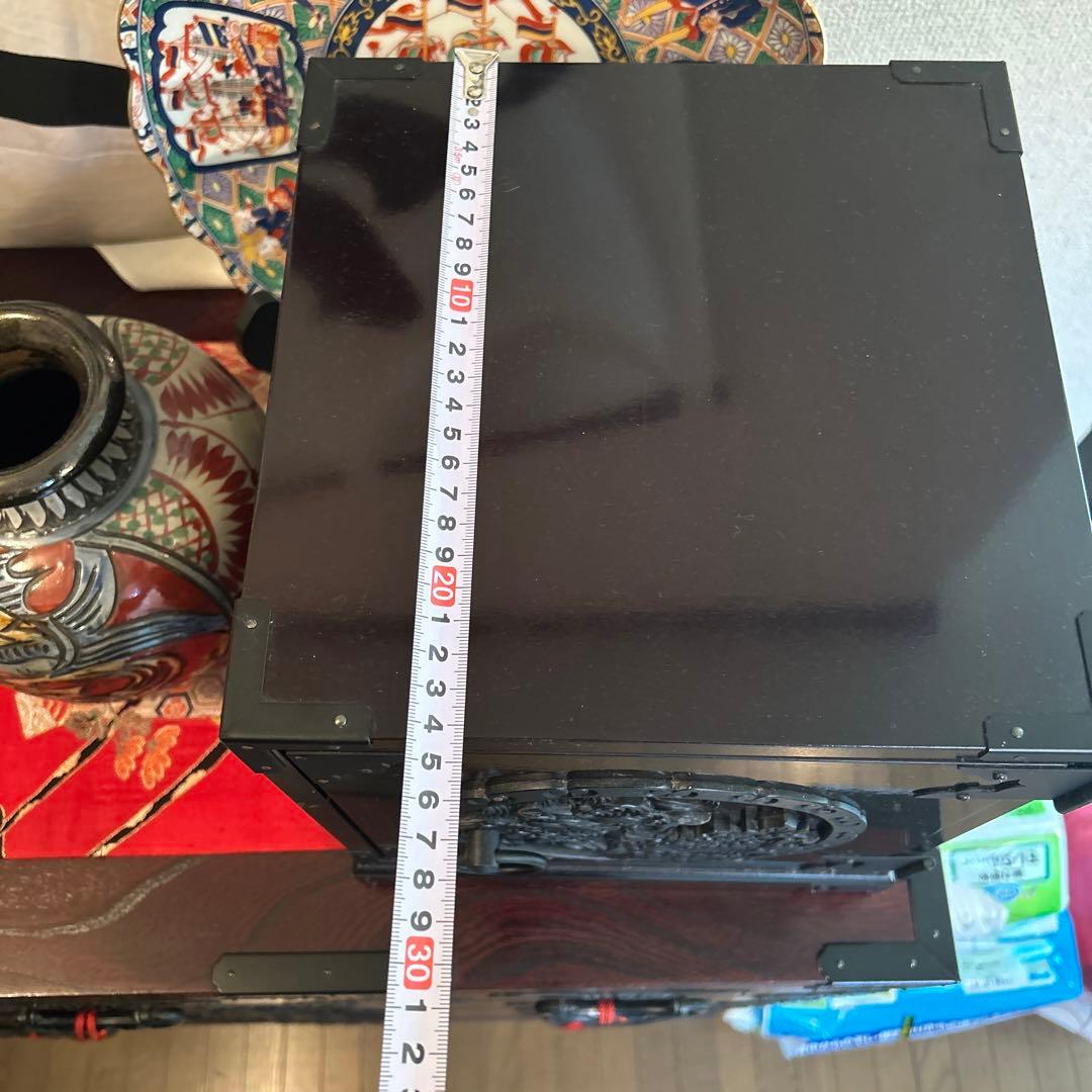 仙台箪笥風、木製引き出し3段、