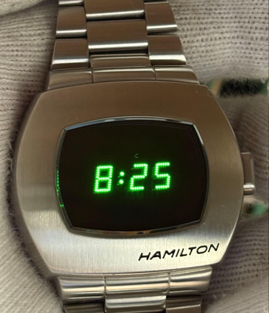 美品 HAMILTON ハミルトン PSR H524140 グリーン LED