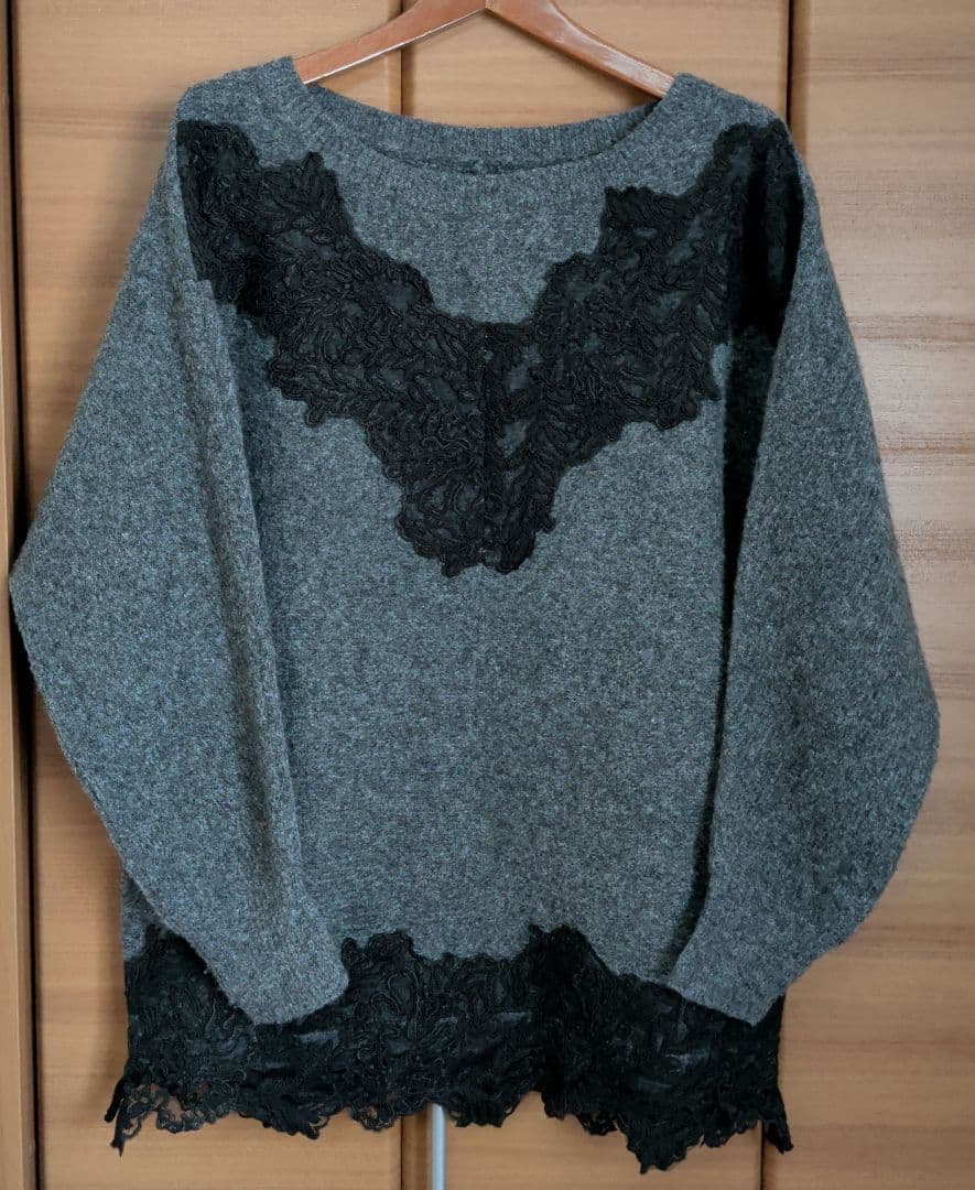 ＊ダイアグラム＊レース付プルオーバー セーター