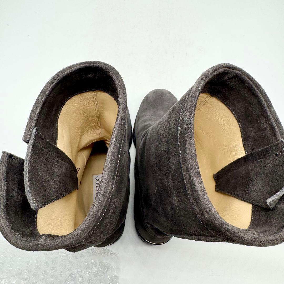 JIMMYCHOO ジミーチュウ　スエードバイカーバックルブーツ