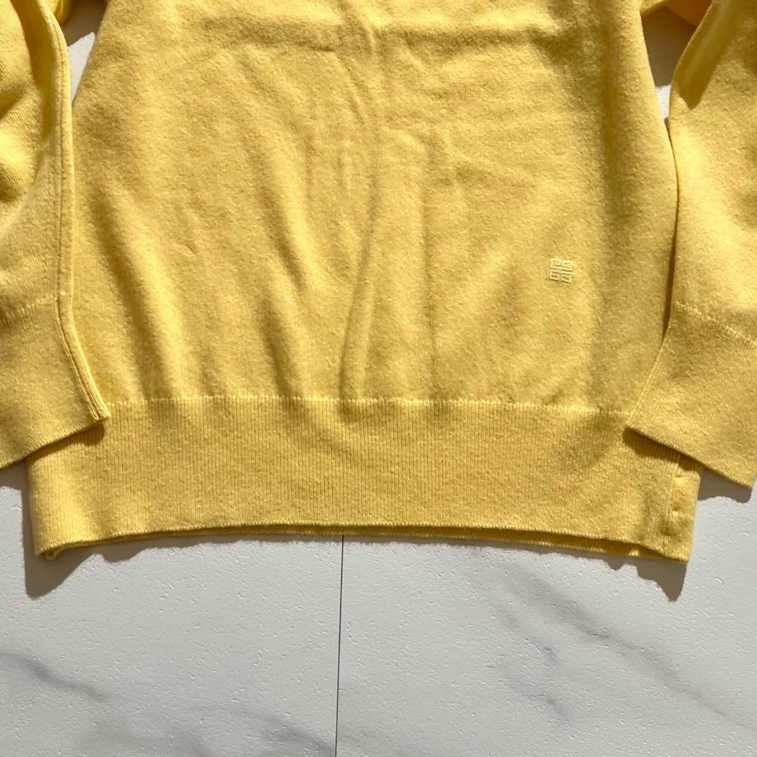【希少】ジバンシー 4Gロゴ カシミヤ100% タートルネックニット イエロー