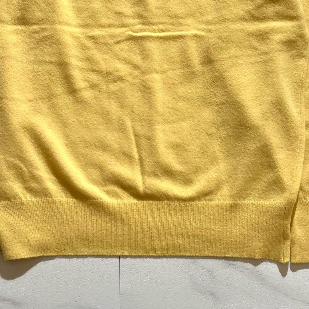 【希少】ジバンシー 4Gロゴ カシミヤ100% タートルネックニット イエロー