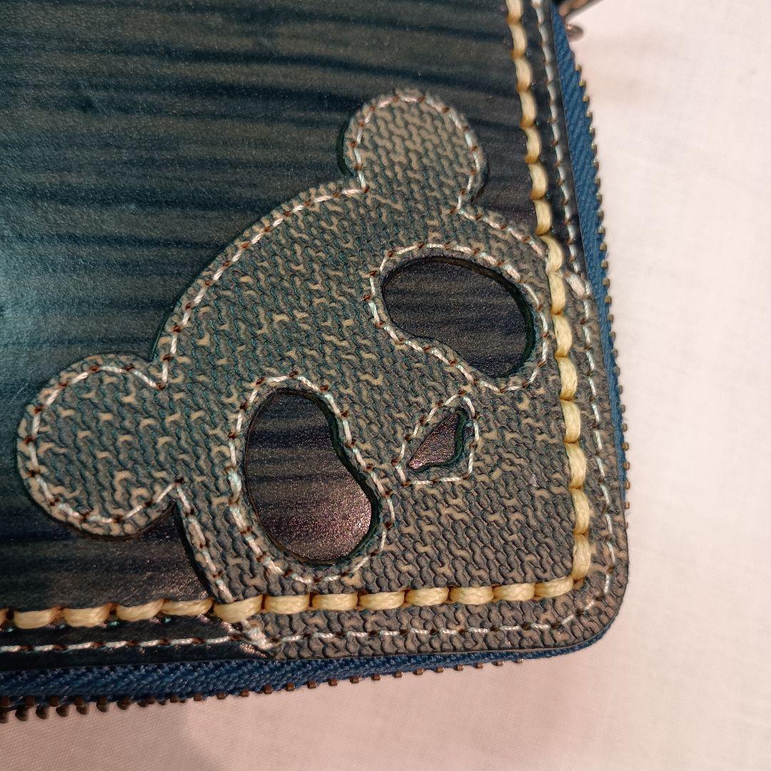 << 新品未使用品 >> パンディエスタ ラウンドジップ ウォレット ネイビー