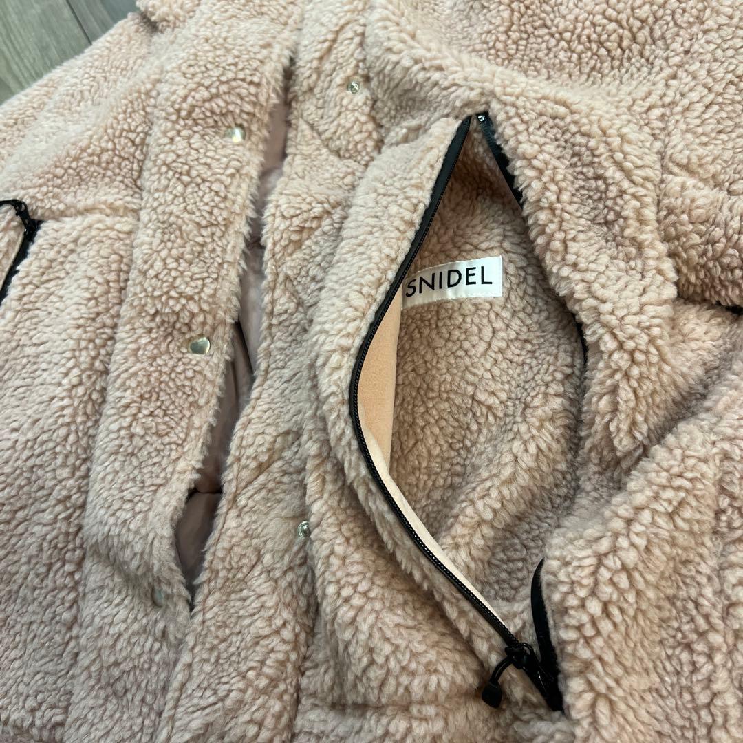 スナイデル SNIDEL 2wayボアコート ダウンコート PINKタグ付き