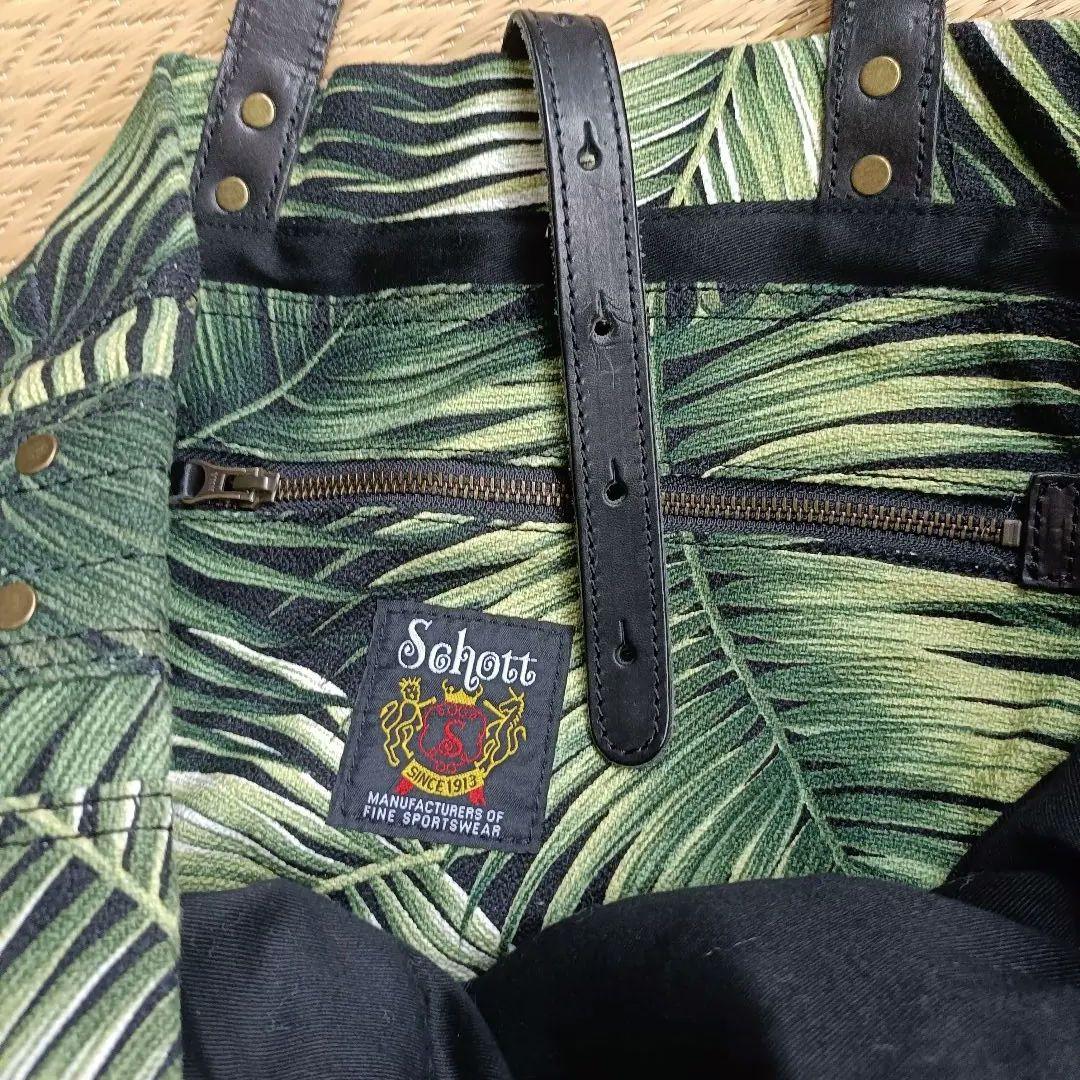 SCHOTT BROS. 本革 レザートートバッグ パームリーフ