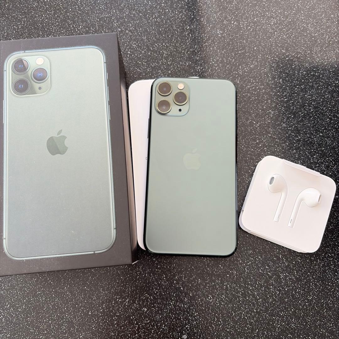 【美品】iPhone11pro 256GB ミッドナイトグリーン
