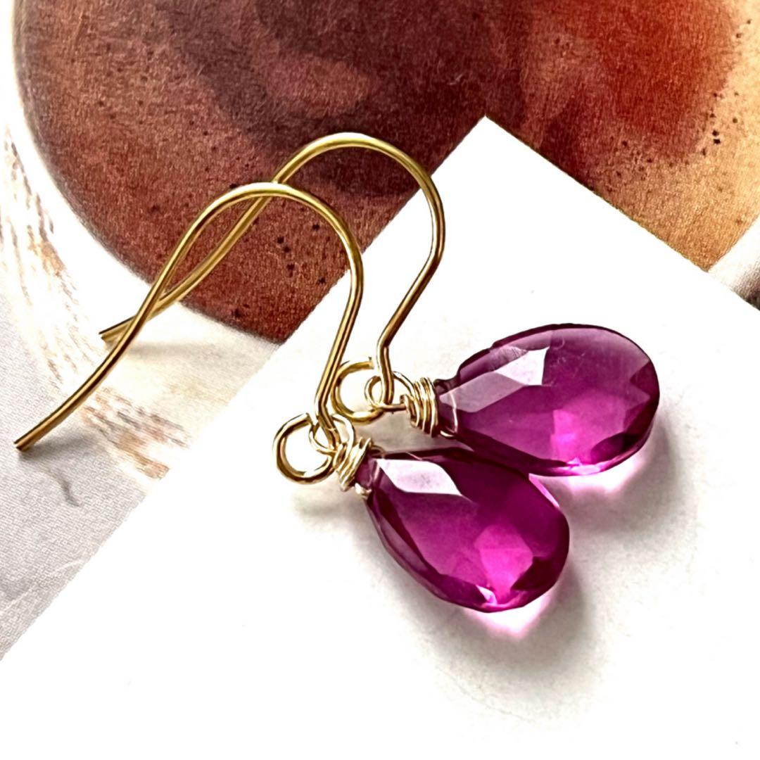 Myosotis☺︎ 1点作品☺︎ バイカラームーンストーンフープイヤリング