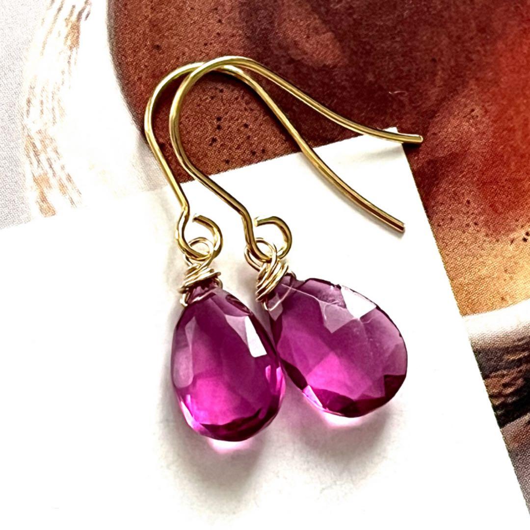 Myosotis☺︎ 1点作品☺︎ バイカラームーンストーンフープイヤリング