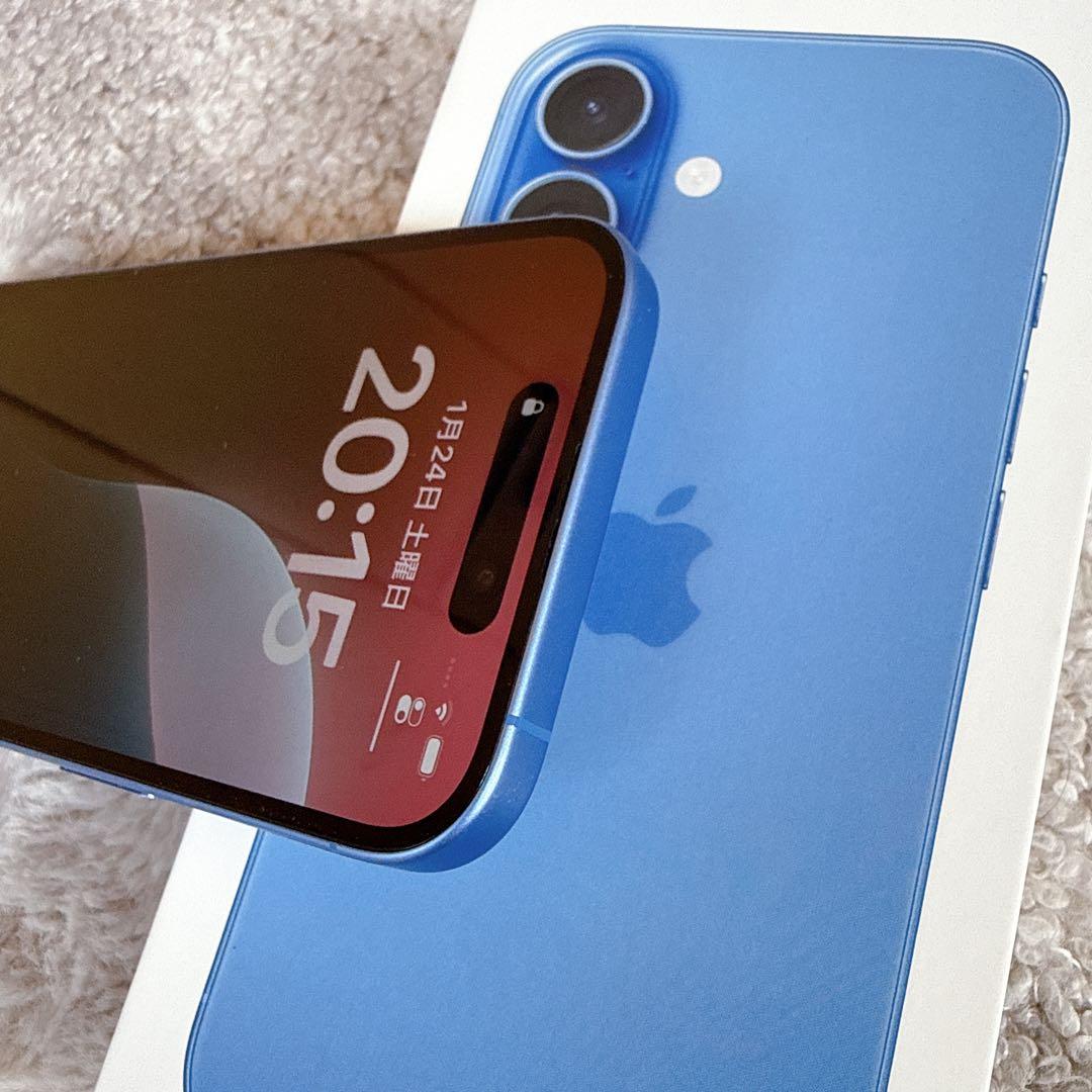 【美品】 Apple iPhone 16 ウルトラマリン SIMフリー