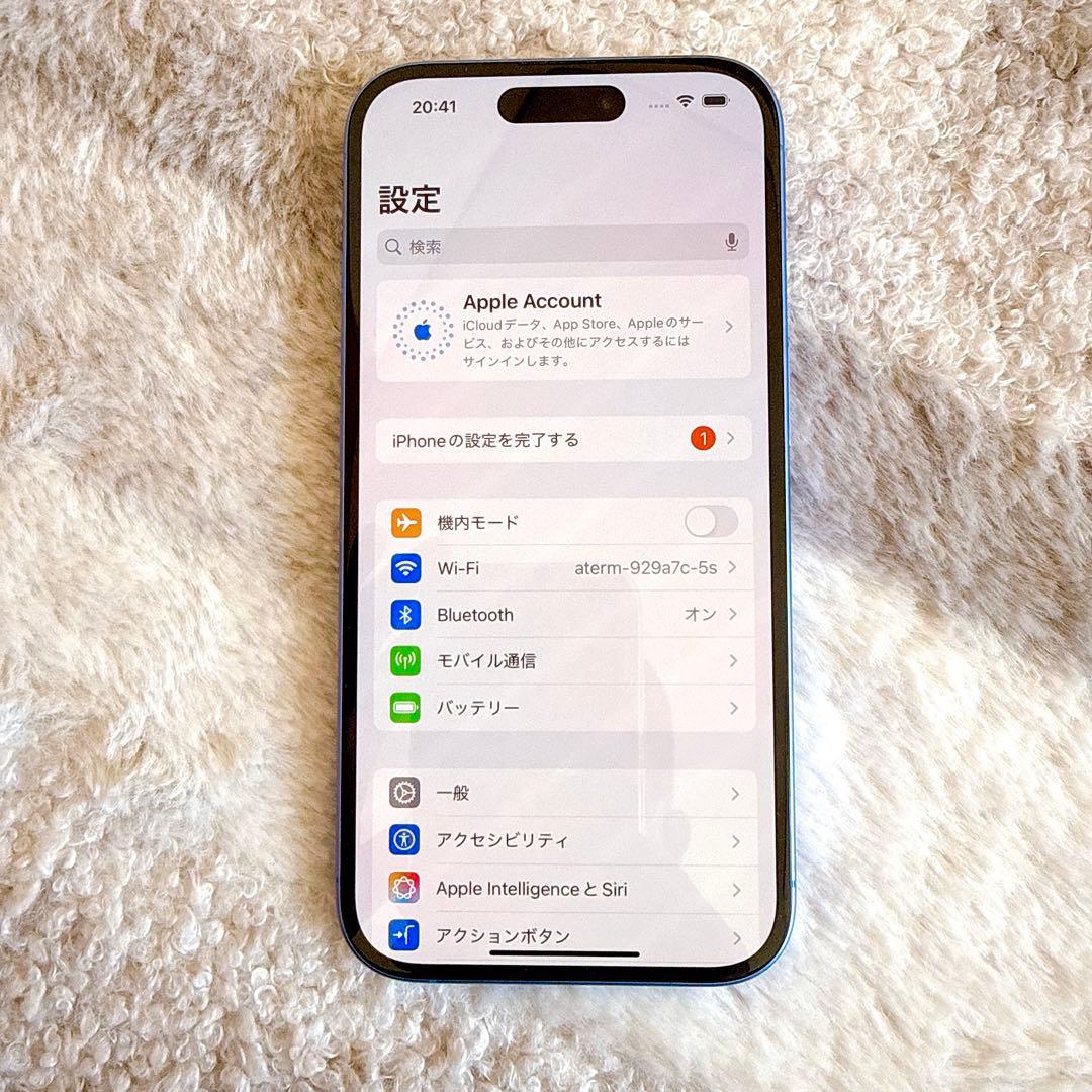 【美品】 Apple iPhone 16 ウルトラマリン SIMフリー