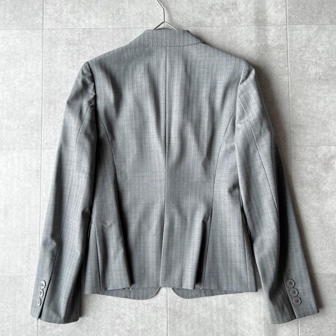 【美品】iCB complete ストライプ パンツスーツ セットアップ グレー