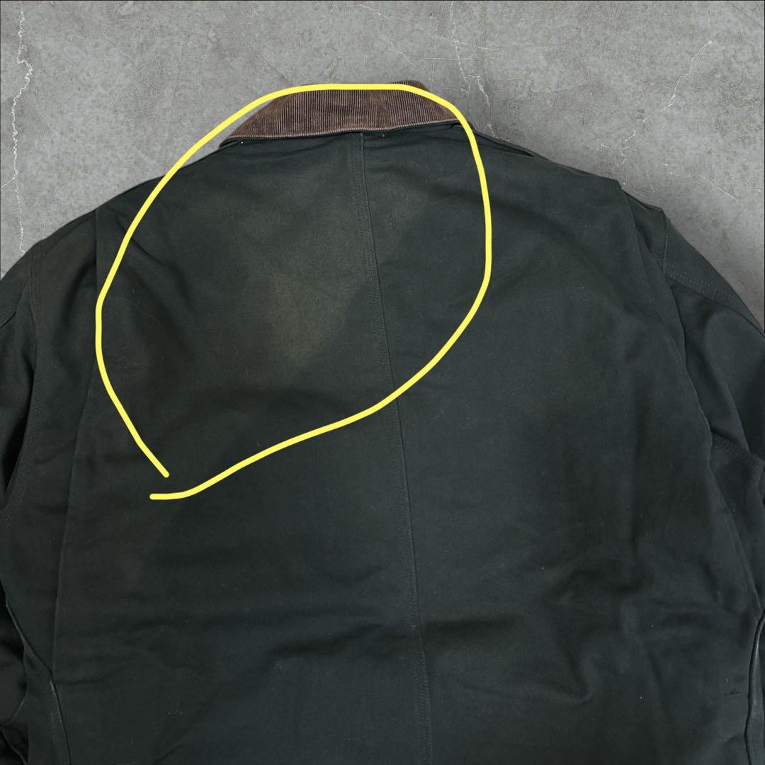 54]カーハート パッチロゴ ダック地 トラディッショナルコートジャケット古着