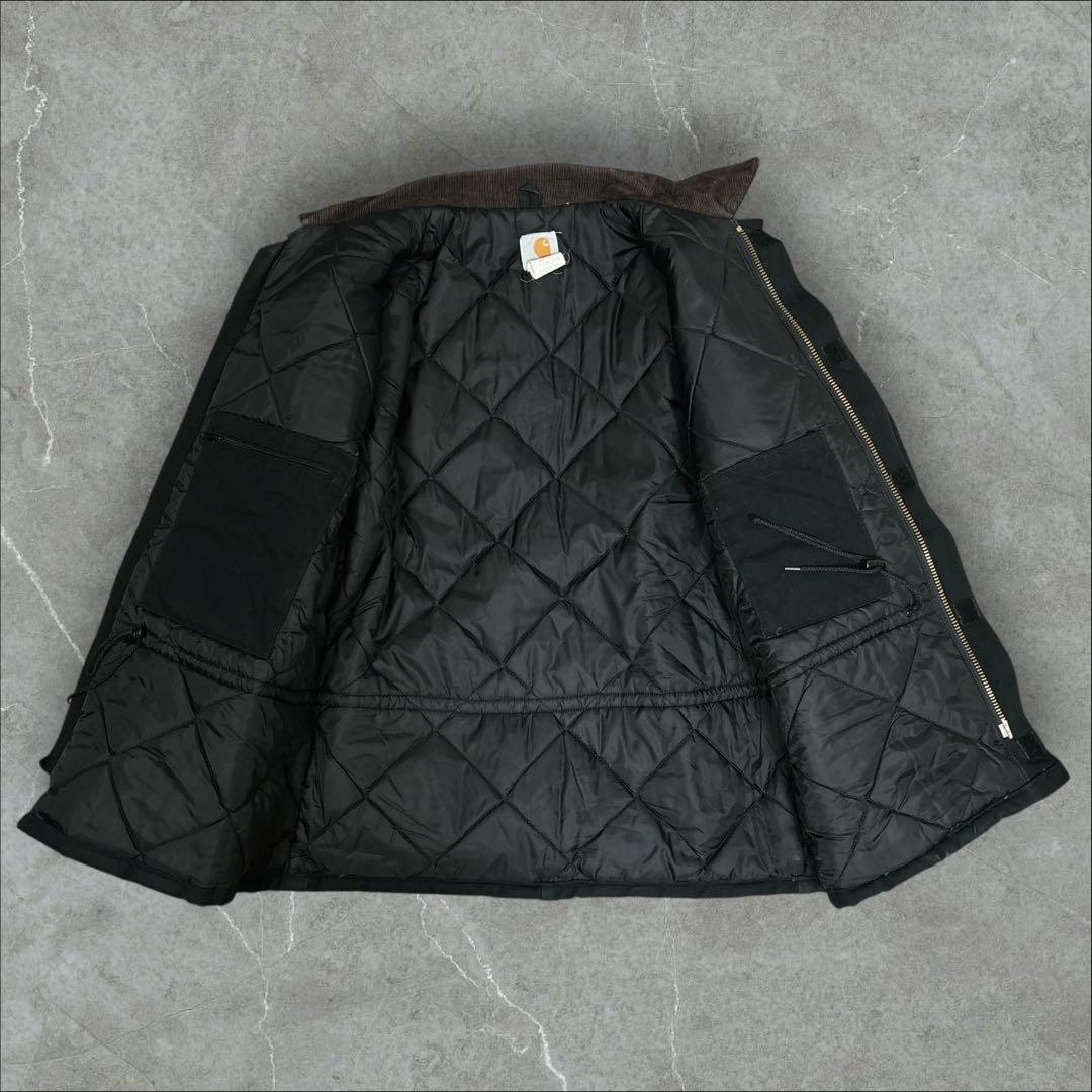 54]カーハート パッチロゴ ダック地 トラディッショナルコートジャケット古着