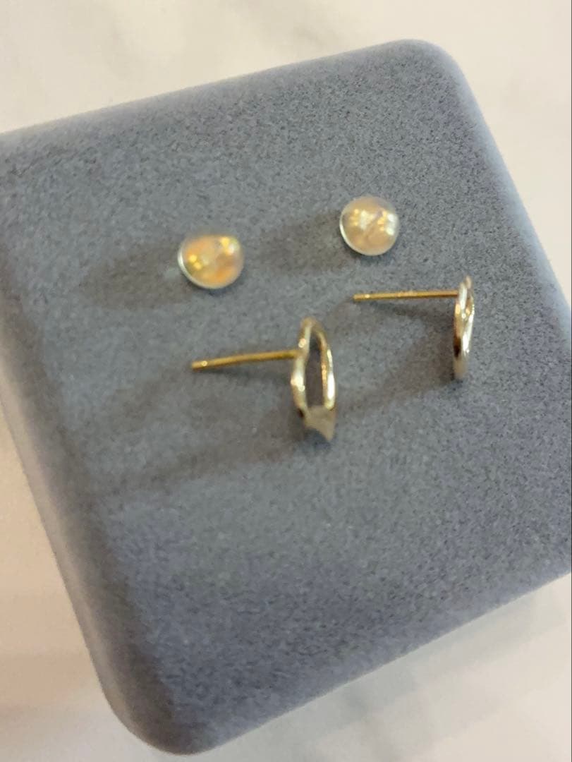 K18 ピアスハート型