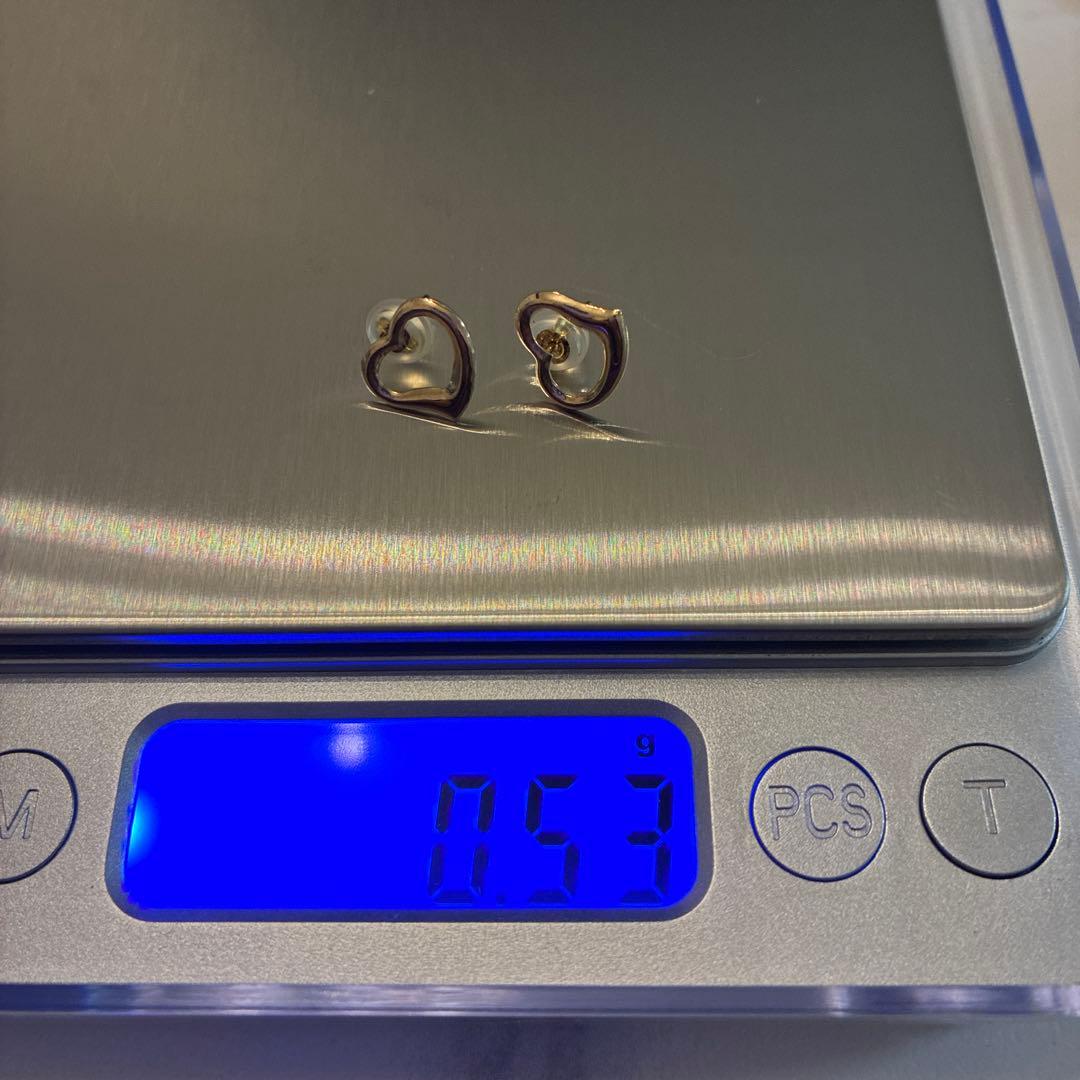 K18 ピアスハート型