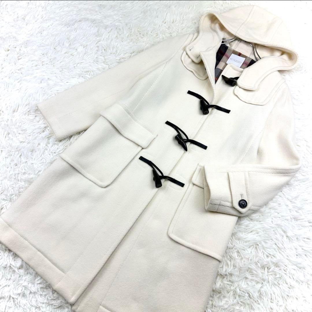 MACKINTOSH　ヘリンボーンダッフルコート　ロング丈　フード付き　チェック