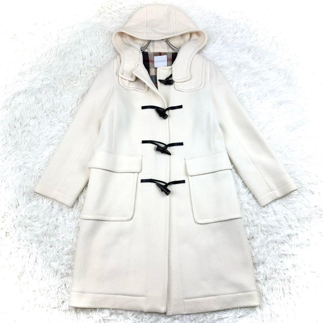 MACKINTOSH　ヘリンボーンダッフルコート　ロング丈　フード付き　チェック