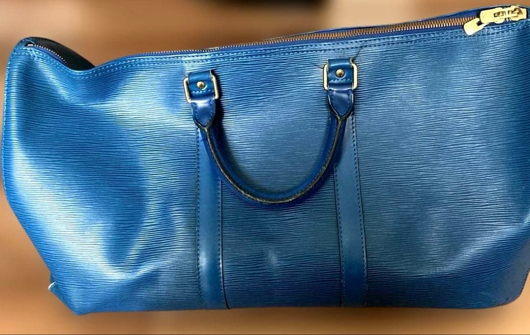 (*店様 ルイ ヴィトン　青いボストンバッグ