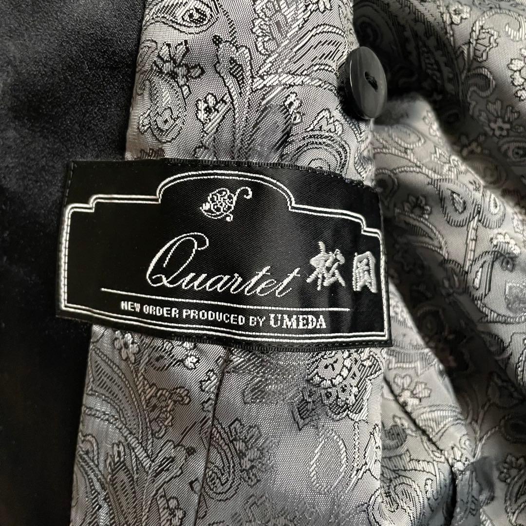 Quartet UMEDA オーダージャケット ベロア 裏地ペイズリー ブラック