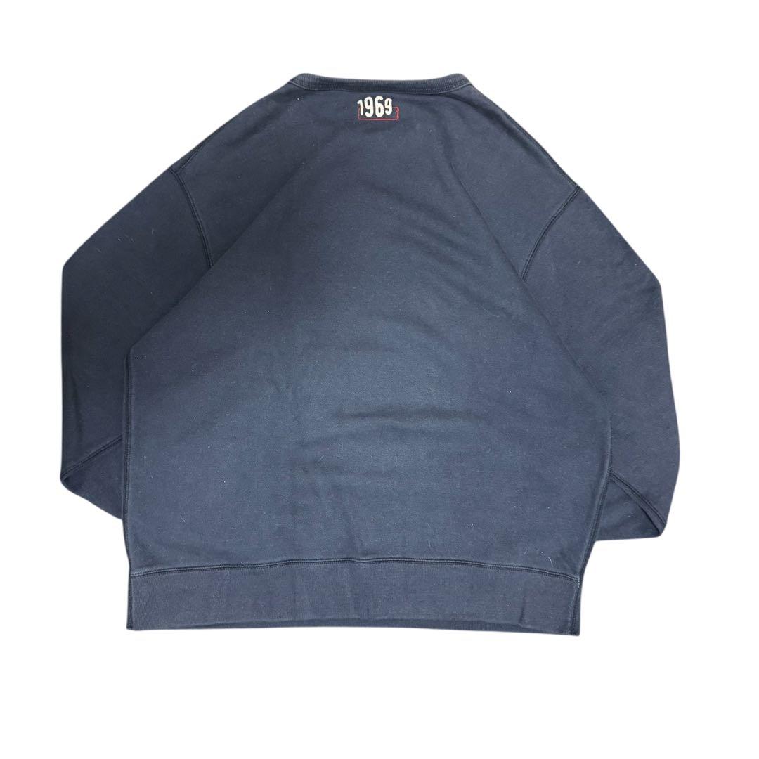 00s OLD GAP 小松菜奈着用スウェット トレーナーネイビー デカロゴ