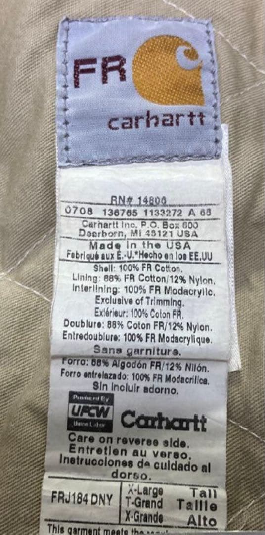 オ*軍様 Carhartt アクティブジャケット ダックジャケット USA アメ
