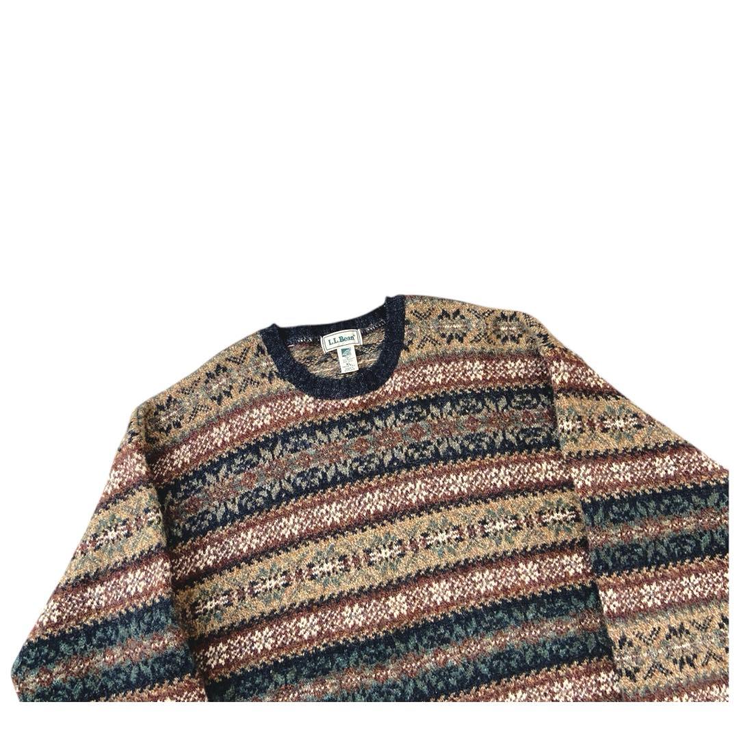 90s L.L.BEAN フェアアイル ウール セーター スコットランド製