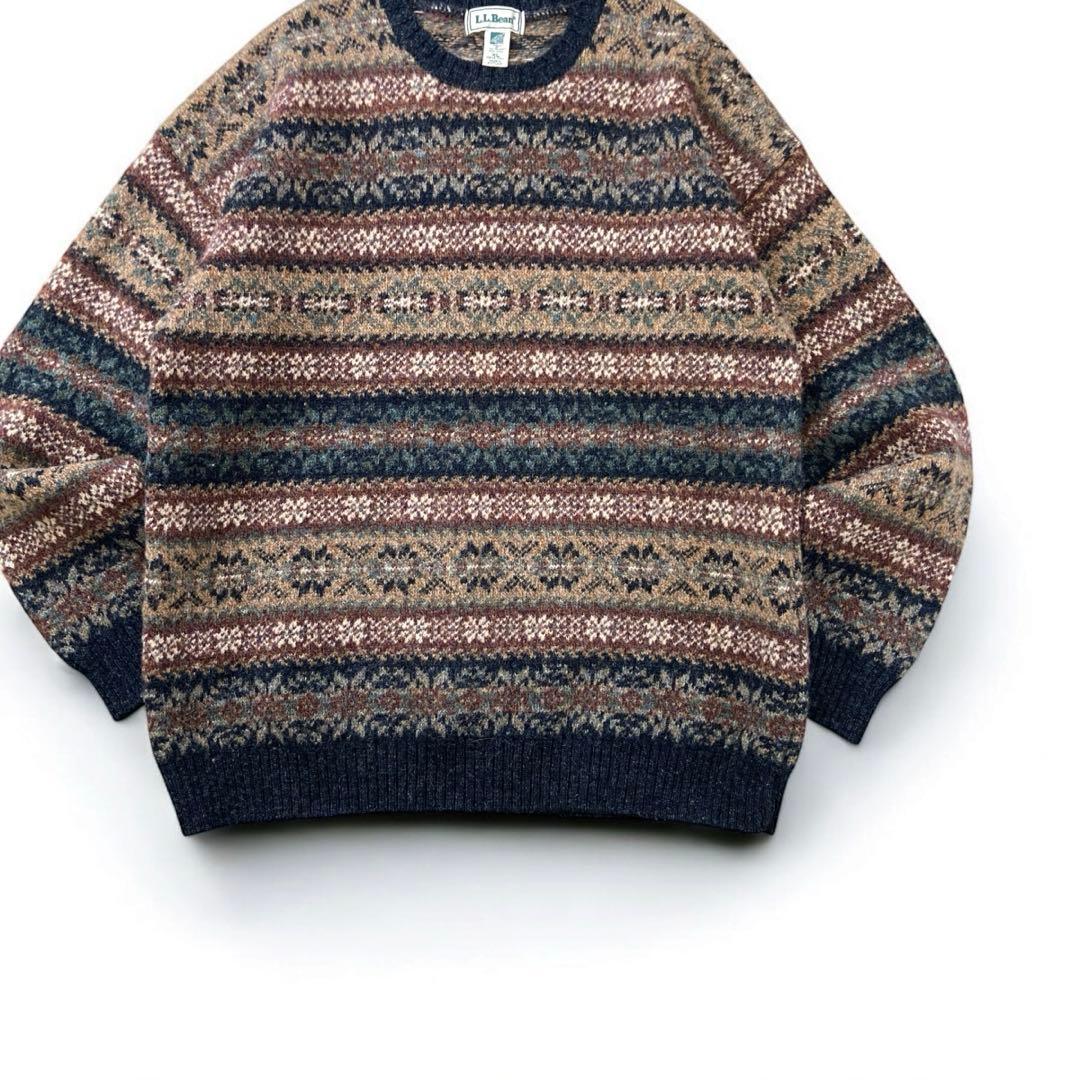 90s L.L.BEAN フェアアイル ウール セーター スコットランド製