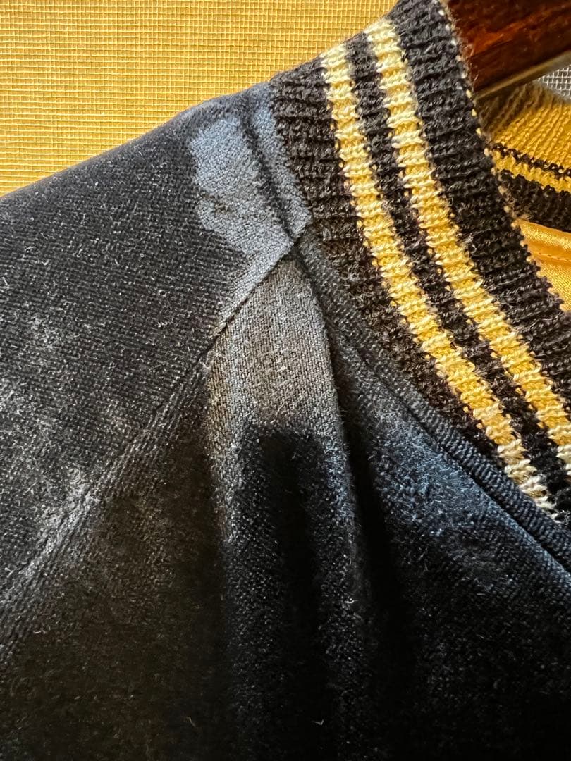 【希少】テーラー東洋×BEAMS ベロア スカジャン 黒×ゴールド ネイティブ柄