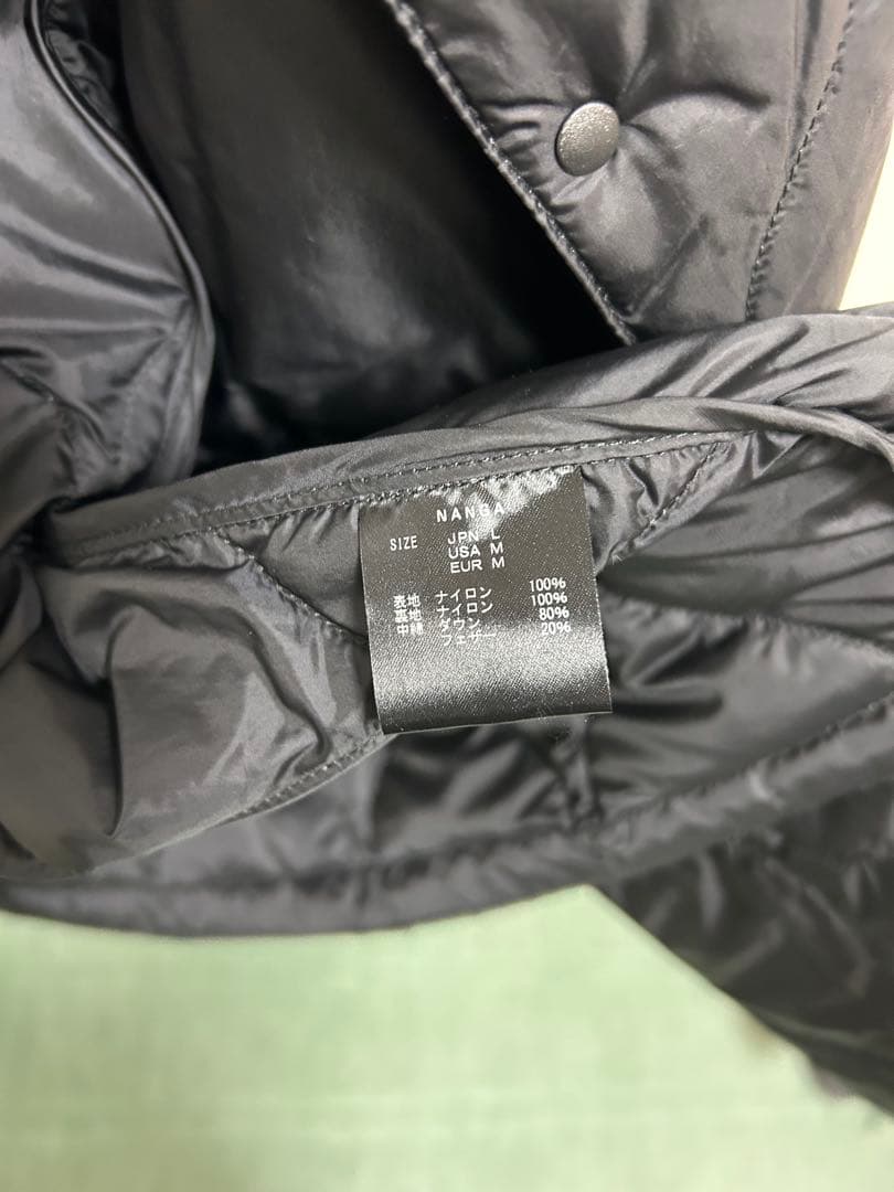新品未使用　NANGA ブラック キルトダウンジャケット　Lサイズ