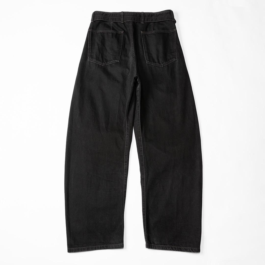 パンツ LEMAIRE TWISTED BELTED PANTS BLACK sizeS