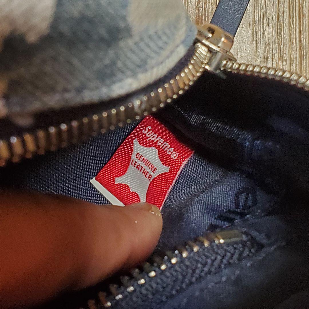 国内正規Supreme デニムウエストバック、ステッカー一枚目付き