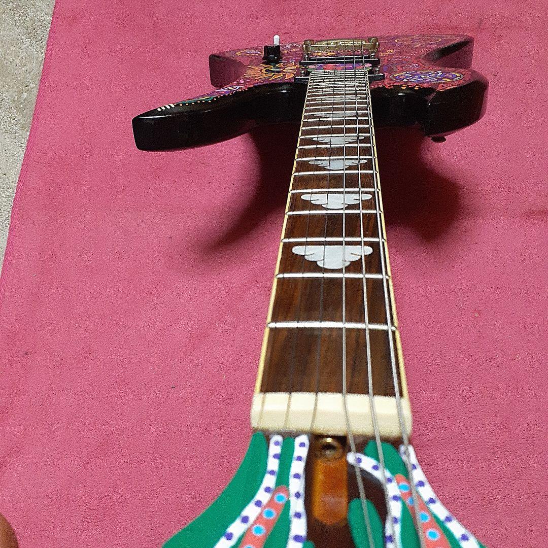 【良・美品】サイケペイント・hideモデル。モッキンバードエレキギター。