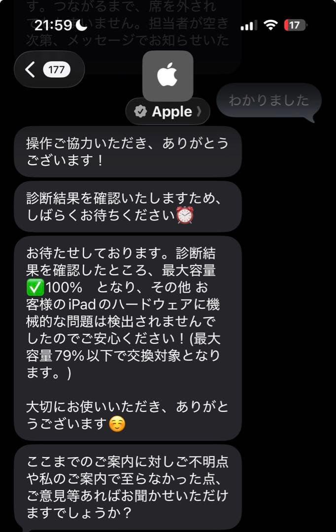 【指紋認証不可】iPad Air 4 第4世代　バッテリー100%