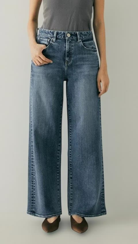 値下げ中　RED CARD 35th Anniv. Wide デニムパンツ 22