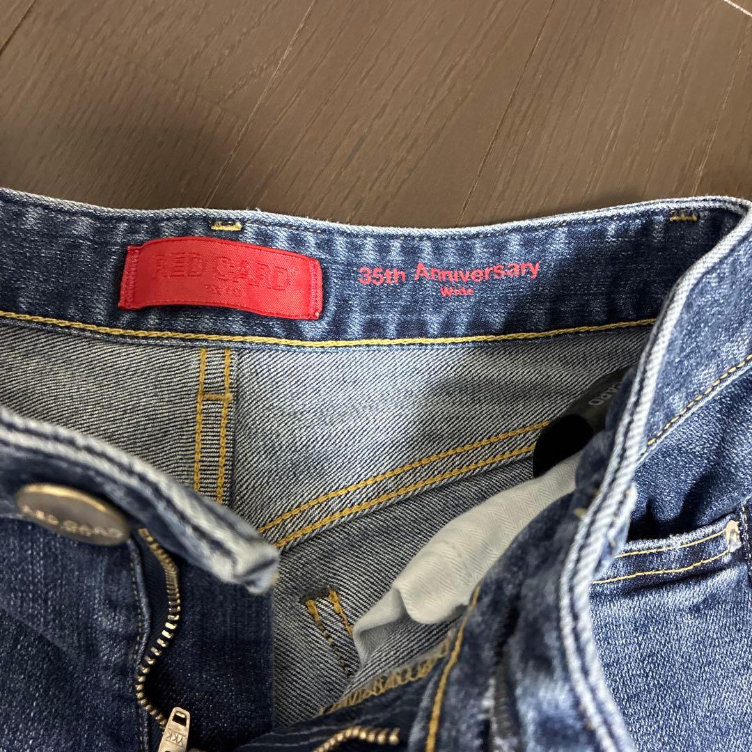 値下げ中　RED CARD 35th Anniv. Wide デニムパンツ 22
