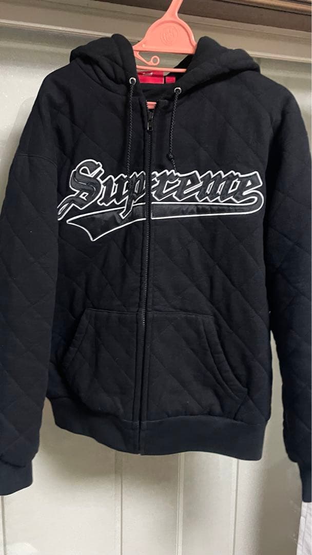 Supreme キルティングパーカー ブラック
