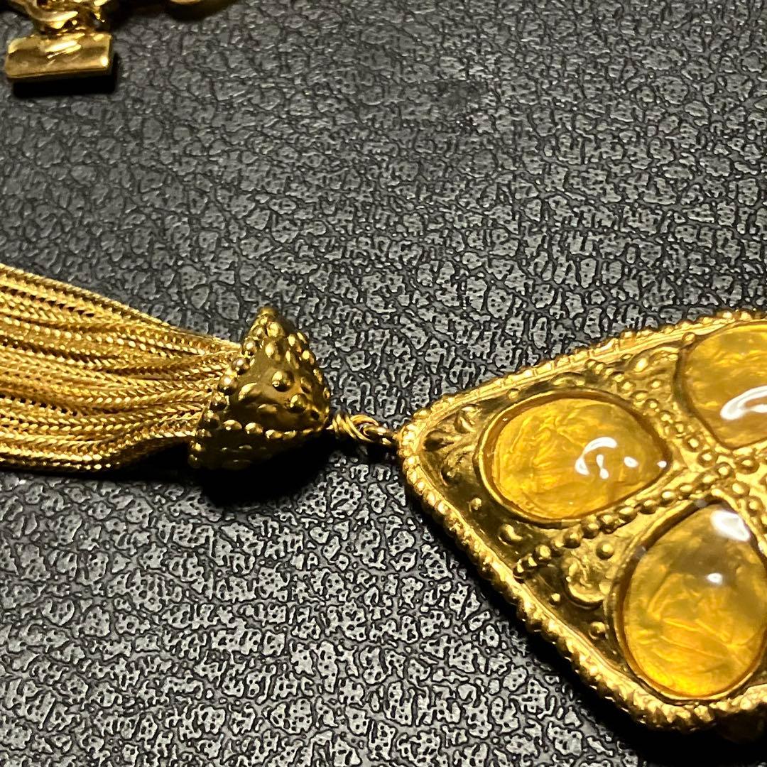 美品 ランセル ブレスレット ジョコンダ フリンジ ブローチ ゴールドカラー