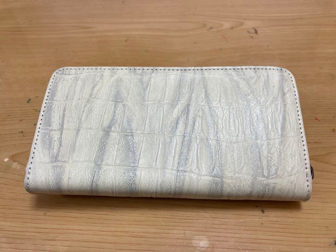 【新品】DIESEL クロコダイル風 長財布 ラウンドファスナー 箱付き