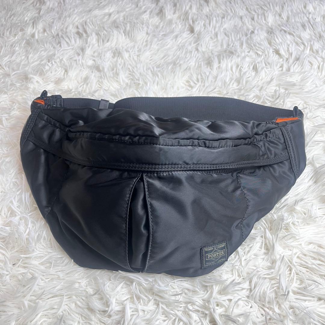 未使用級 PORTER ポーター 現行 タンカー ウエストバッグ L ブラック