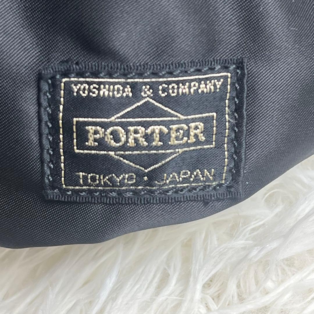 未使用級 PORTER ポーター 現行 タンカー ウエストバッグ L ブラック
