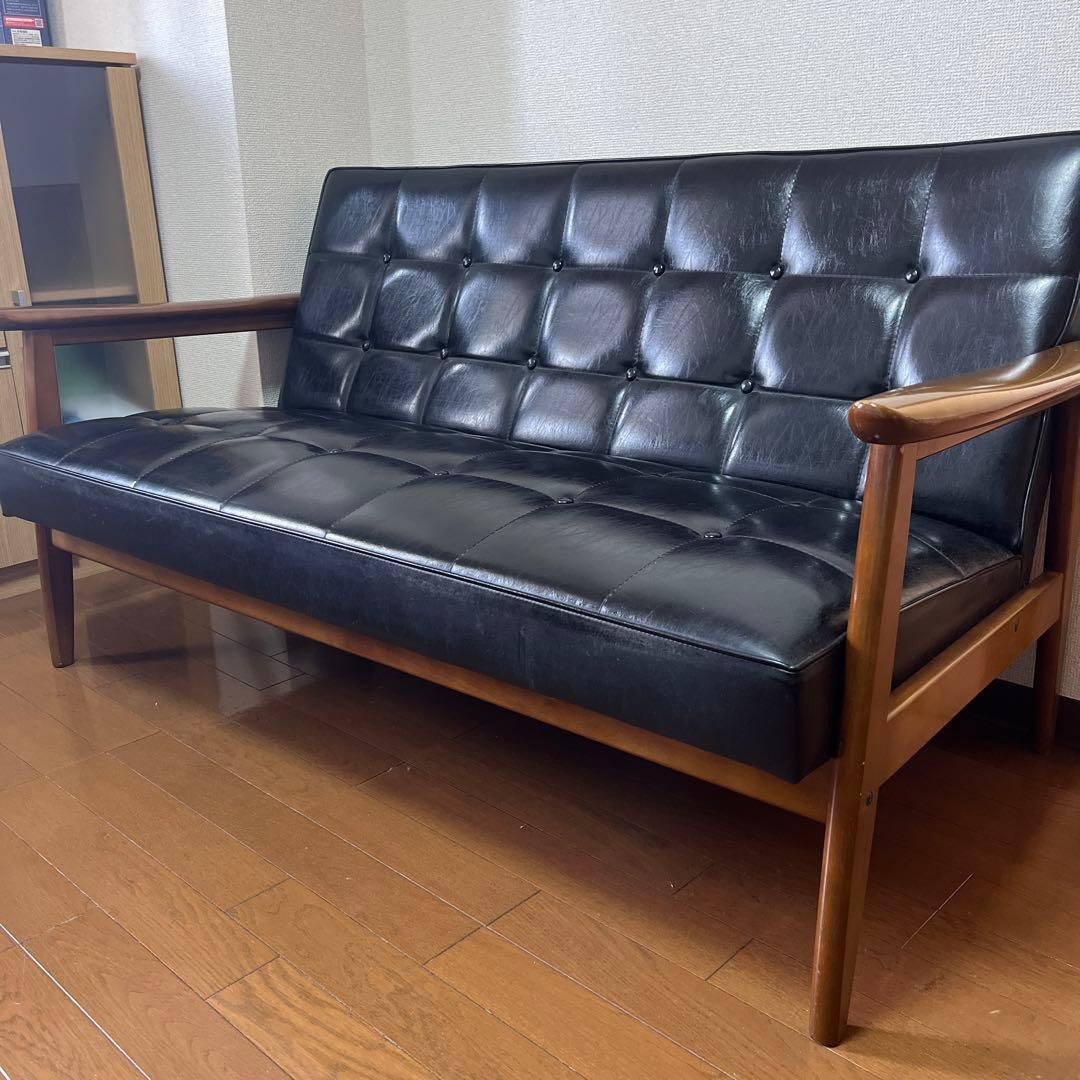 カリモク 60 Kチェアー 2シーター と オットマン