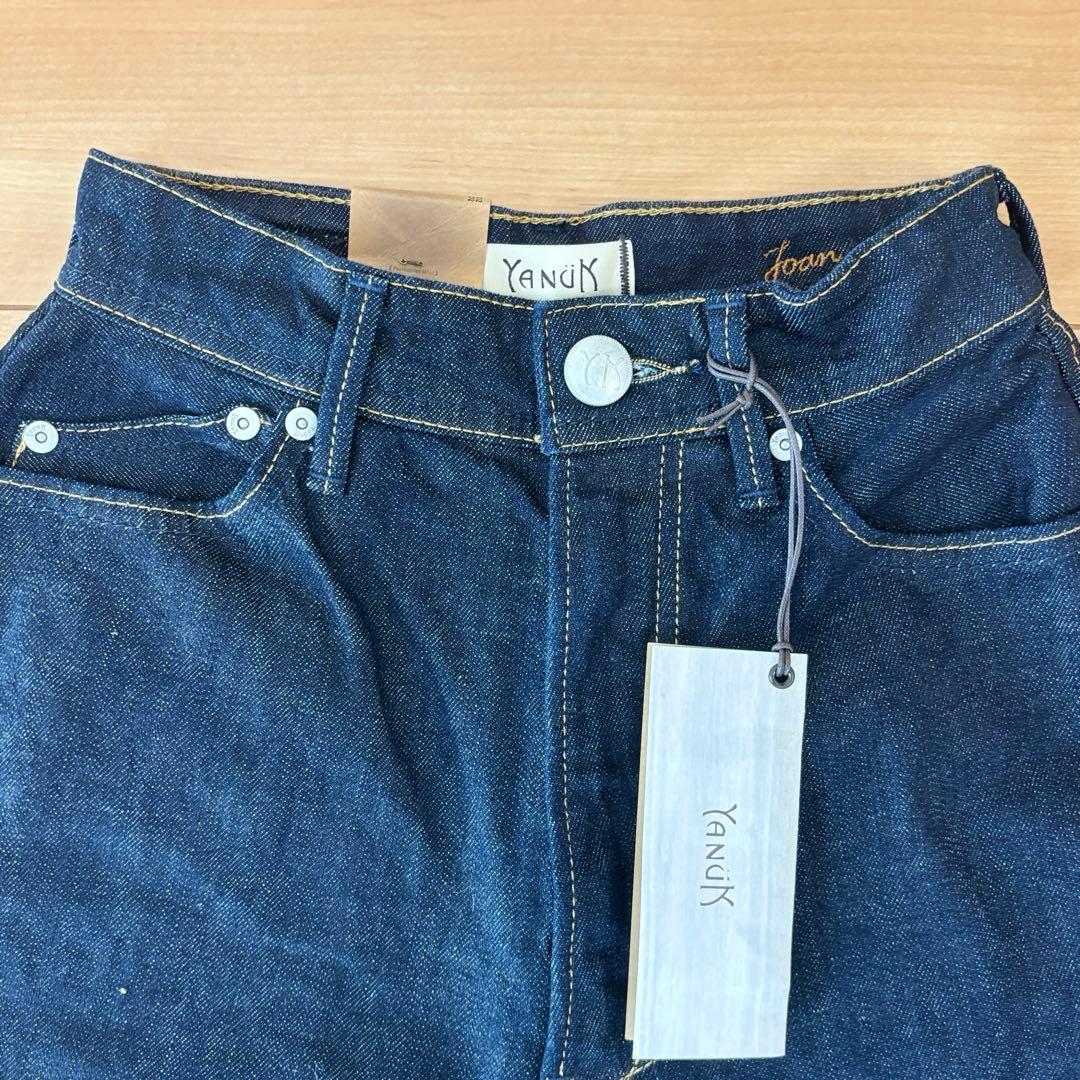 YANUKヤヌーク JOAN ハイウエストワイドデニム ワンウォッシュ タグ付き