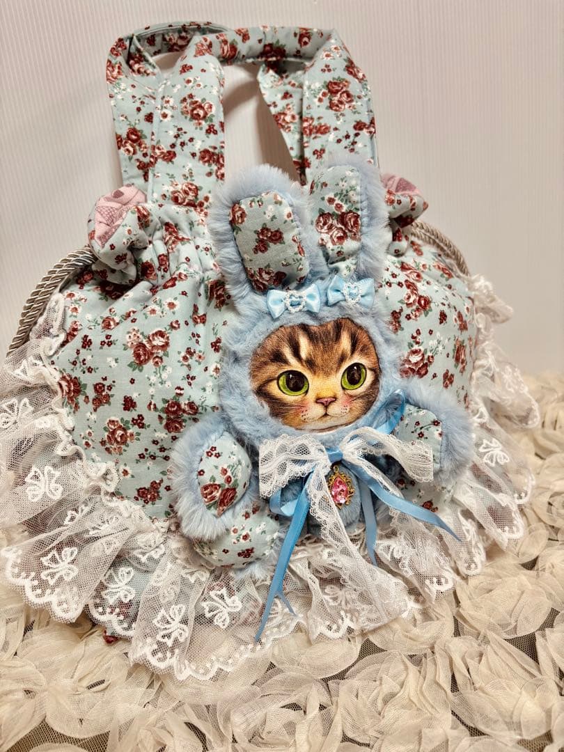 コヤンイサムチョン　ドレスフリルのサンダーちゃん、ふあふあ巾着バッグ