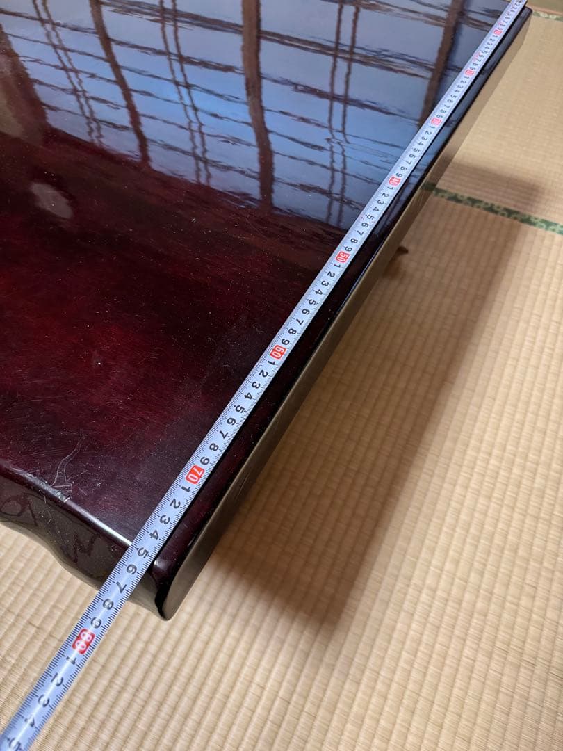 木製座卓 濃い茶色 1350-750-350