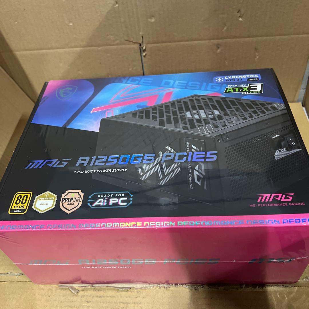 MSI MPG A1250GS PCIE 5.1 ATX 3.1 ゲーム用電源