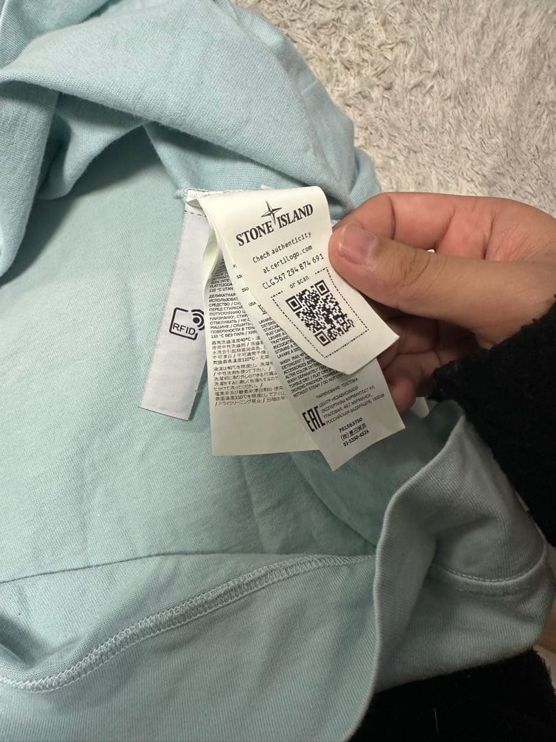 Stone  ライトブルー トレーナー